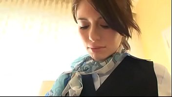 Stewardess Brunette Milf gets tricked into anal!