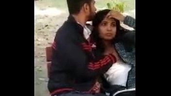 Couple caught in park