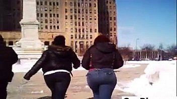 Large Booty In Some Tight Jeans Outside