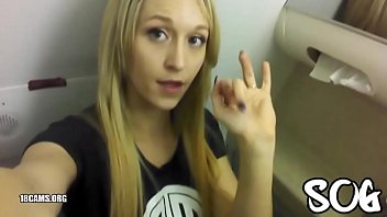 Blonde Public Masturbating Airplane Bathroom Real Amateur