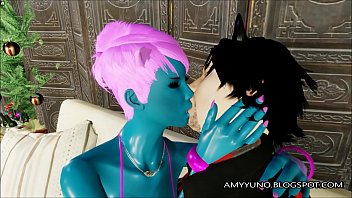 Petite 3D Tight Blue Alien Teen Takes It Anal!