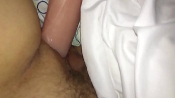 wife takes her 10-inch dildo unaware