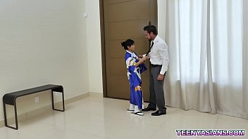 Naughty Asian geisha Ember Snow cannot wait her pussy to be pounded so hard until she cums