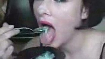 Cum eater mom eating cum