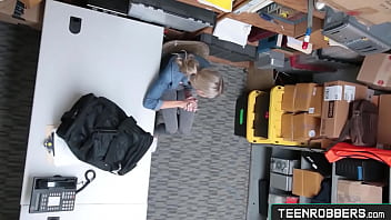 Hard Doggystyle with Hot Thief At Office - Teenrobbers.com