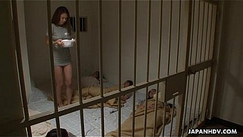 Lesbian porn action inside of a prison cell