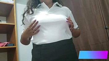 35 min follando a hermosa colegiala con su uniforme. Anny Kitty