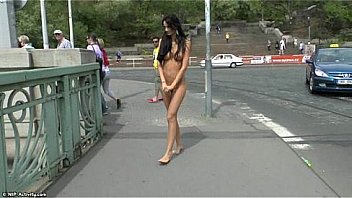 Slim teen martina shows her sexy body in public