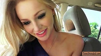 Adorable teen Staci Carr gets her pussy pounded in the car