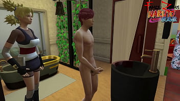 TEMARI spies GAARA jerking off in the bathroom and they fuck inside the bathtub. (NARUTO XXX)