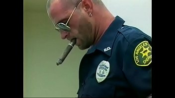 Horny fireman in uniform sucks cop's dich and has anal drilling