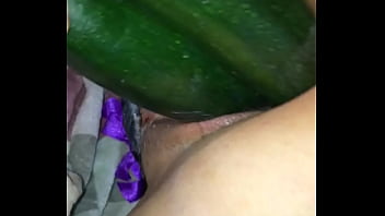 The best fisting ever  double cucumber and big eggplant