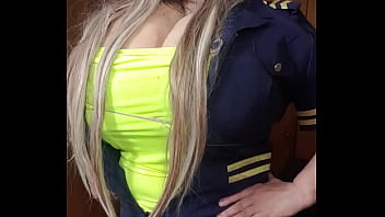 You wanna get a sexy joi with countdown? Enjoy this dirrrty stewardess Susi pulling out her tits showing you and telling you how to cum