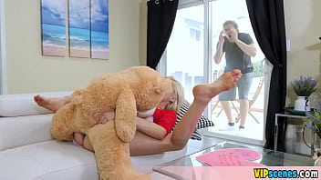 Special sex afternoon with her special stuffed toy
