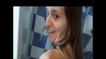 Tiny girl taking a huge anal dick in the bathroom