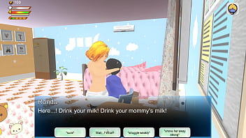 Clueless player is treated like ABDL  in this 3d femdom game