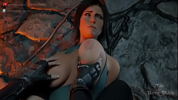 LAra Croft gets her boobs slapped