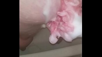 Getting Momma's asshole washed then fingerBANGED in my wet pussy