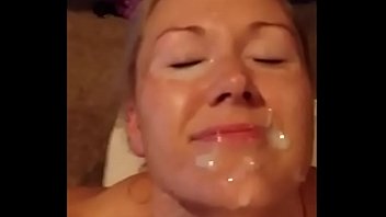 Old Blonde Wife Getting a Facial From Another Man