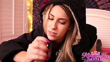 Cuddle With Your Dick Stroking Step Sis Kimber Lee So She Can Get Your Cum!