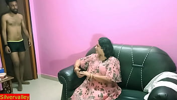 Indian hot milf aunty fucking with new college boy! With Hindi clear audio